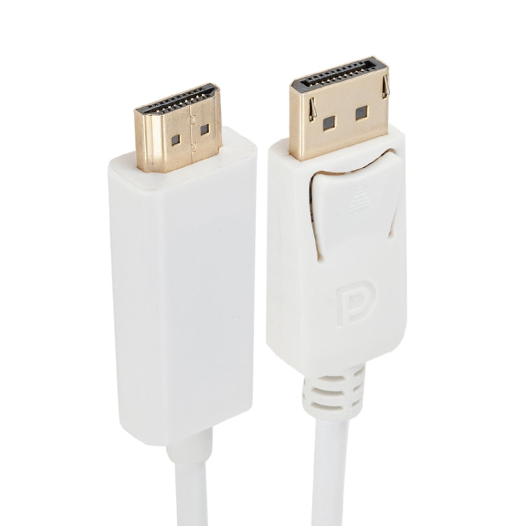كابل محول من DisplayPort ذكر إلى HDMI ذكر، الطول: 1.8 متر، DP إلى HDMI ذكر أبيض، DP إلى HDMI ذكر (مطلي بالذهب)