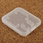 100Pcs Transparent Plastic Storage Card Box for SD Card + Micro SD Card(TF Card), SD+TF Card