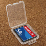 100Pcs Transparent Plastic Storage Card Box for Compact Flash Card / CF Card, CF Card
