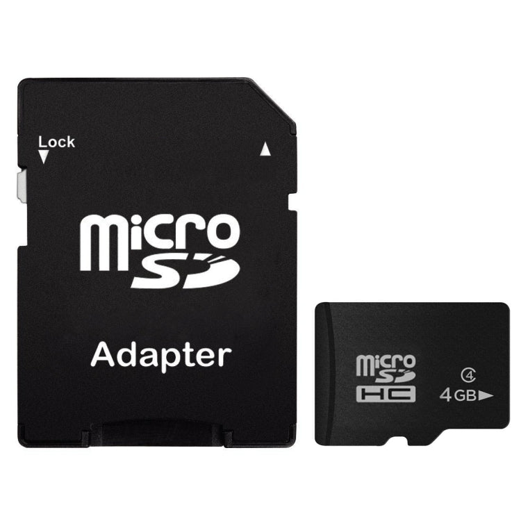 4 GB High-Speed-Micro-SD(TF)-Speicherkarte der Klasse 10 aus Taiwan, Schreibgeschwindigkeit: 8 MB/s, Lesegeschwindigkeit: 12 MB/s (100 % der tatsächlichen Kapazität), 4 GB ungeschützte Speicherkarte