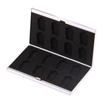 16 in 1 Memory Card Protective Case Box for 16 TF Cards, 8 TF + 8 TF Silver