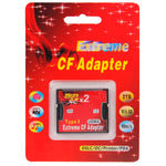 2-Socket Micro SD to CF Compact Flash Memory Card Adapter, 2-Socket