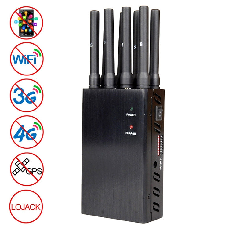 JAX-121A-8 GSM / DCS / WiFi / 3G / 4G / GPS / LOJACK Mobile Phone Signal Isolator, Coverage: 20 meters, GSM / DCS / WiFi / 3G / 4G / GPS / LOJACK