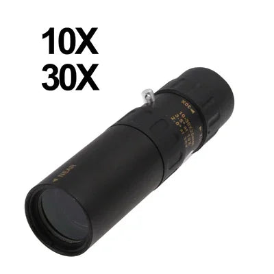 10-30 x 25mm Telescope Monocular for Backpacking / Hiking, 10-30x25