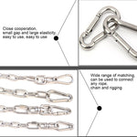 M6 Stainless Steel Carabiner Spring Hook Multi-tool Mountaineering Buckle Lock Camping Hook Rope, Inner Diameter: 5.8mm, M6