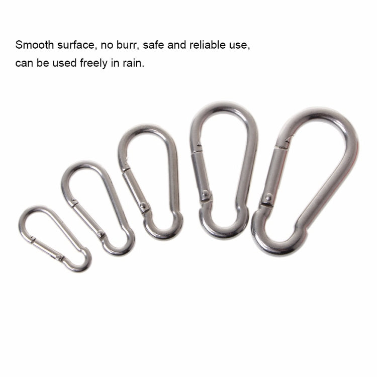 M6 Stainless Steel Carabiner Spring Hook Multi-tool Mountaineering Buckle Lock Camping Hook Rope, Inner Diameter: 5.8mm, M6
