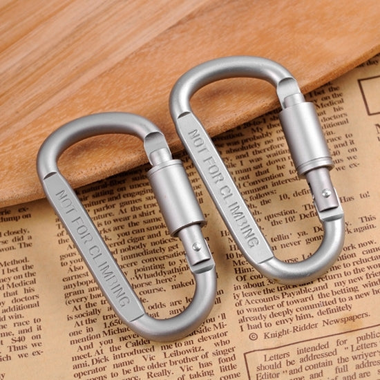 2PCS Multi-function High Quality Aluminum Alloy D Shape Camping  Hang Buckle Carabiner, 2PCS Aluminum Alloy