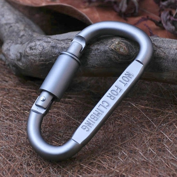 2PCS Multi-function High Quality Aluminum Alloy D Shape Camping  Hang Buckle Carabiner, 2PCS Aluminum Alloy