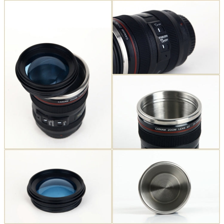 كوب على شكل عدسة كاميرا 400 مل، كوب فلتر Caniam EF 24-105mm F4 للقهوة والحليب والماء كهدية، 400 مل، كوب عدسة كاميرا
