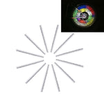 OQSPORT 12 PCS Bicycle Wheel Spoke Reflector Reflective Mount Clip Tube Warning Light Strip