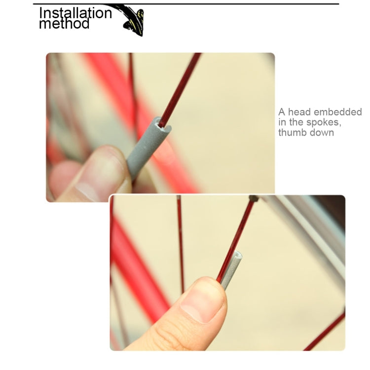 OQSPORT 12 PCS Bicycle Wheel Spoke Reflector Reflective Mount Clip Tube Warning Light Strip