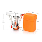 Outdoor Portable Ultra Mini Stainless Steel Gas Stove, Mini Stainless