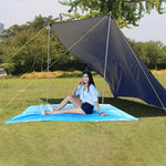 Waterproof Oxford Cloth 420D Oxford Material Camping Picnic Beach Tent Roof Tarp (Size: 215x215cm), 215x215cm Amry Green, 215x215cm Grey, 215x215cm Blue, 215x215cm Orange