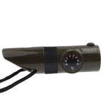 7 in 1 (Survival Whistle / Compass / Thermometer / LED Light / Magnifier / Retroreflector / String), 7 in 1  Survival Whistle