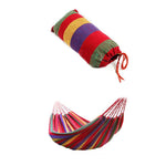 Strip Single Camping Outdoor Canvas Hammock, Size: 185cm x 80cm, 185cm x 80cm (Red), 260cm x 100cm (Blue)
