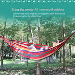 Strip Single Camping Outdoor Canvas Hammock, Size: 185cm x 80cm, 185cm x 80cm (Red), 260cm x 100cm (Blue)