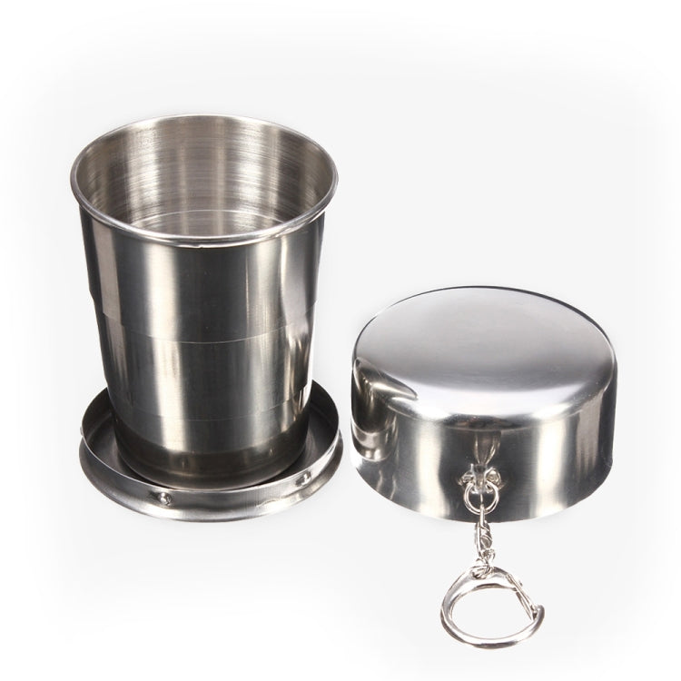 Stainless Steel Retractable Outdoor Cup  Size: 85 x 72 x 72 mm (Big), Size: 85 x 72 x 72 mm