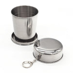Stainless Steel Retractable Outdoor Cup  Size: 85 x 72 x 72 mm (Big), Size: 85 x 72 x 72 mm