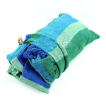 Blue Stripe Single Widening Camping Outdoor Canvas Hammock, Size: 190cm x 100cm, 190cm x 100cm (Blue)