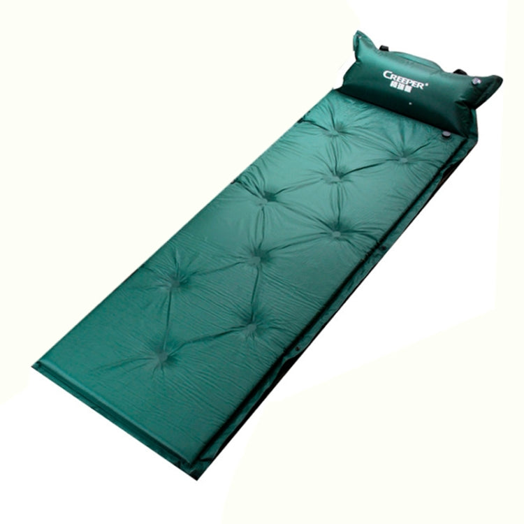 Automatic Inflatable Sleeping Pad Moisture Proof Pad with Pillow, 183x57x2.5cm Purple, 183x57x2.5cm Green