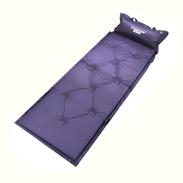 Automatic Inflatable Sleeping Pad Moisture Proof Pad with Pillow, 183x57x2.5cm Purple, 183x57x2.5cm Green