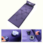 Automatic Inflatable Sleeping Pad Moisture Proof Pad with Pillow, 183x57x2.5cm Purple, 183x57x2.5cm Green