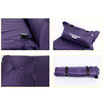 Automatic Inflatable Sleeping Pad Moisture Proof Pad with Pillow, 183x57x2.5cm Purple, 183x57x2.5cm Green