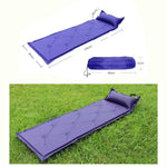 Automatic Inflatable Sleeping Pad Moisture Proof Pad with Pillow, 183x57x2.5cm Purple, 183x57x2.5cm Green
