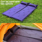 Automatic Inflatable Sleeping Pad Moisture Proof Pad with Pillow, 183x57x2.5cm Purple, 183x57x2.5cm Green