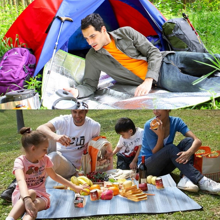 7mm Thickening of Double Aluminum Moisture Pad / Camping Sleeping Pad, Size: 200cm x 200cm, 200cm x200 Aluminum film