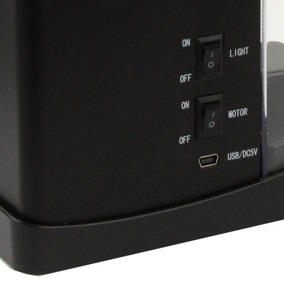 USB Desktop Aquarium Mini Fish Tank with Running Water and 6 LED Light, LCD Clock Display with Calendar, Time and Alarm (Holds 1.5 Quarts of Water)