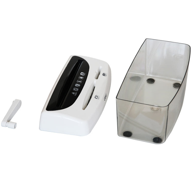 Deli Office Series Hand-cranked A4 / CD / Card Desktop Paper Shredder, Waste-bin Volume: 4L (No. 9935), No. 9935