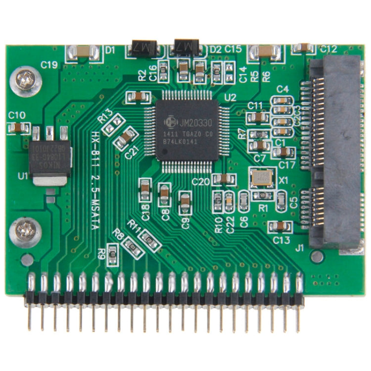 بطاقة محول mSATA Mini PCI-E SSD أنثى إلى IDE ذكر 44 دبوس 2.5 بوصة 5V، 5V