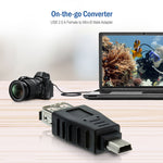محول USB 2.0 أنثى إلى Mini USB 5Pin ذكر (وظيفة OTG)