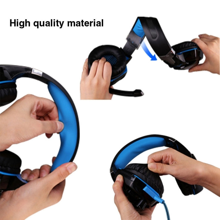 EACH G2000 Over-ear Stereo Bass Gaming Headset with Mic & LED Light for Computer, Cable Length: 2.2m