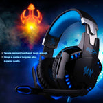 EACH G2000 Over-ear Stereo Bass Gaming Headset with Mic & LED Light for Computer, Cable Length: 2.2m