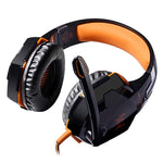 EACH G2000 Over-ear Stereo Bass Gaming Headset with Mic & LED Light for Computer, Cable Length: 2.2m