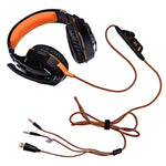 EACH G2000 Over-ear Stereo Bass Gaming Headset with Mic & LED Light for Computer, Cable Length: 2.2m