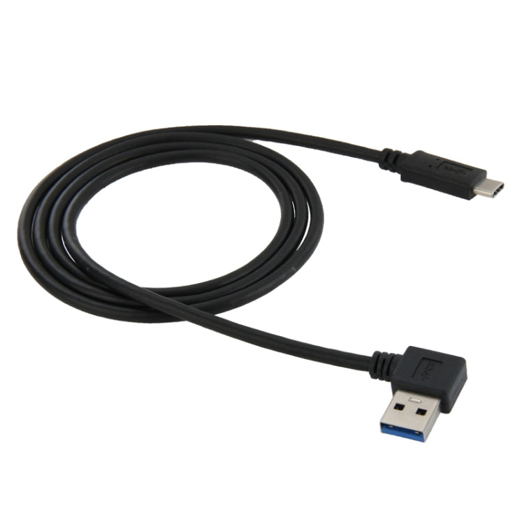 كابل محول USB-C / Type-C 3.1 ذكر إلى USB 3.0 بزاوية 90 درجة لليسار بطول 1 متر