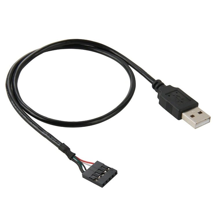 كابل محول من رأس أنثى للوحة الأم 5 دبابيس إلى USB 2.0 ذكر، الطول: 50 سم، من 5 دبابيس للوحة الأم إلى USB