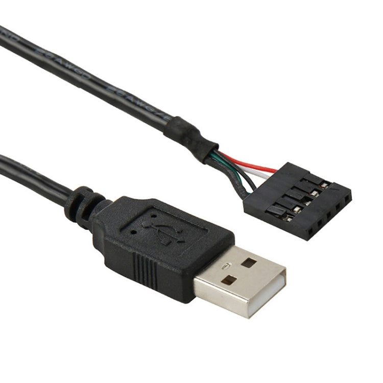 كابل محول من رأس أنثى للوحة الأم 5 دبابيس إلى USB 2.0 ذكر، الطول: 50 سم، من 5 دبابيس للوحة الأم إلى USB