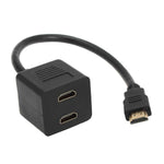 موزع HDMI بطول 30 سم Y مع موصلين مطليين بالذهب، 1 إلى 2 (مطلي بالذهب)