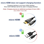 كابل Micro HDMI ذكر مطلي بالذهب 3D 1080P بطول 1 متر إلى HDMI ذكر للأجهزة المحمولة والكاميرات وجوبرو، Micro HDMI مطلي بالذهب، الطول: 1 متر