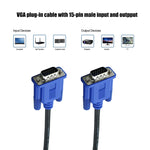 كابل VGA 15 دبوس ذكر إلى VGA 15 دبوس ذكر عالي الجودة بطول 3 متر لشاشة LCD / جهاز عرض، 3 متر