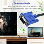 كابل VGA 15 دبوس ذكر إلى VGA 15 دبوس ذكر عالي الجودة بطول 5 متر لشاشة LCD / جهاز عرض، 5 متر