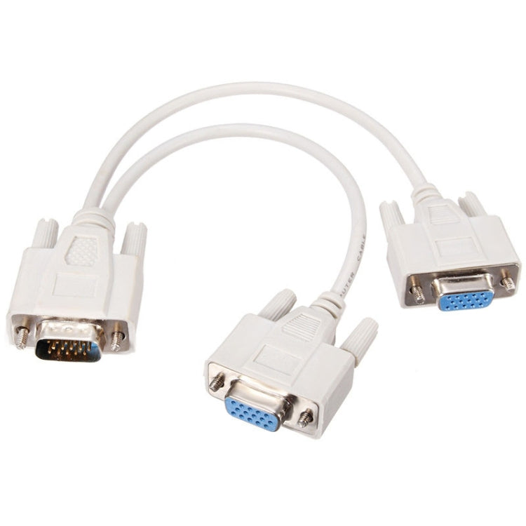 كابل مقسم VGA SVGA HDB15 ذكر إلى 2 أنثى، الطول: 32.5 سم، S-PC-0415، S-PC-0415A