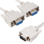 كابل مقسم VGA SVGA HDB15 ذكر إلى 2 أنثى، الطول: 32.5 سم، S-PC-0415، S-PC-0415A