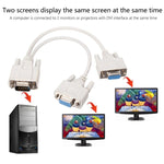 كابل مقسم VGA SVGA HDB15 ذكر إلى 2 أنثى، الطول: 32.5 سم، S-PC-0415، S-PC-0415A