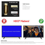 DVI 24+1P Male to DVI 24+1P Male Cable, Length: 1.5m