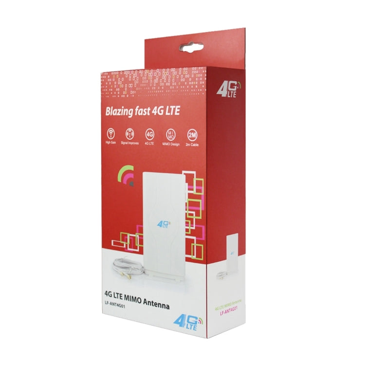 هوائي داخلي LF-ANT4G01 بقوة 88dBi لشبكة 4G LTE MIMO مع 2 قطعة من أسلاك التوصيل بطول 2 متر، منفذ SMA، منفذ SMA
